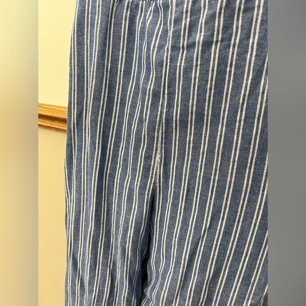 Aura Lightweight Striped Wide Legged Tank Romper Size XL